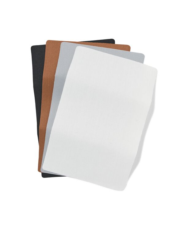 tissu de r&eacute;paration 19x12cm jean blanc marron gris noir - 4 pi&egrave;ces - 1400319 - HEMA
