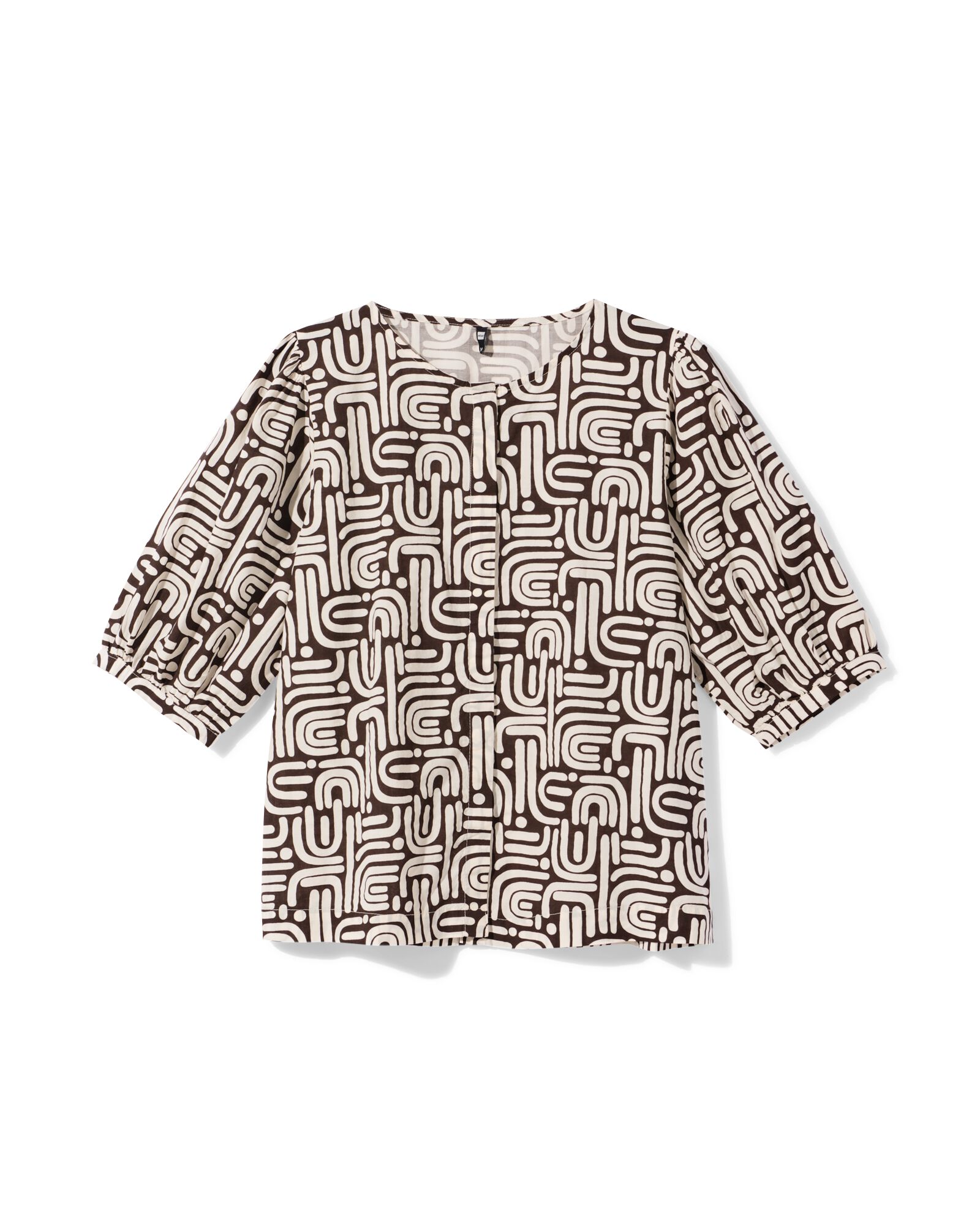 Bluse Sophie, grafisch braun braun - 36211520BROWN - HEMA