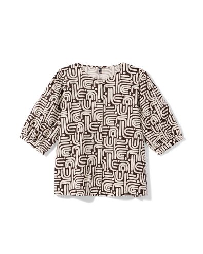 Bluse Sophie, grafisch braun braun - 36211520BROWN - HEMA