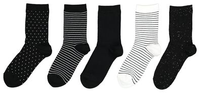 5 paires de chaussettes femme noir - 1000020038 - HEMA