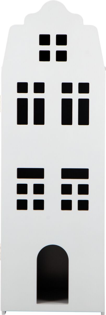 Holz-Grachtenhaus, 24.5 x 25 x 75 cm, hellgrau - 15190074 - HEMA
