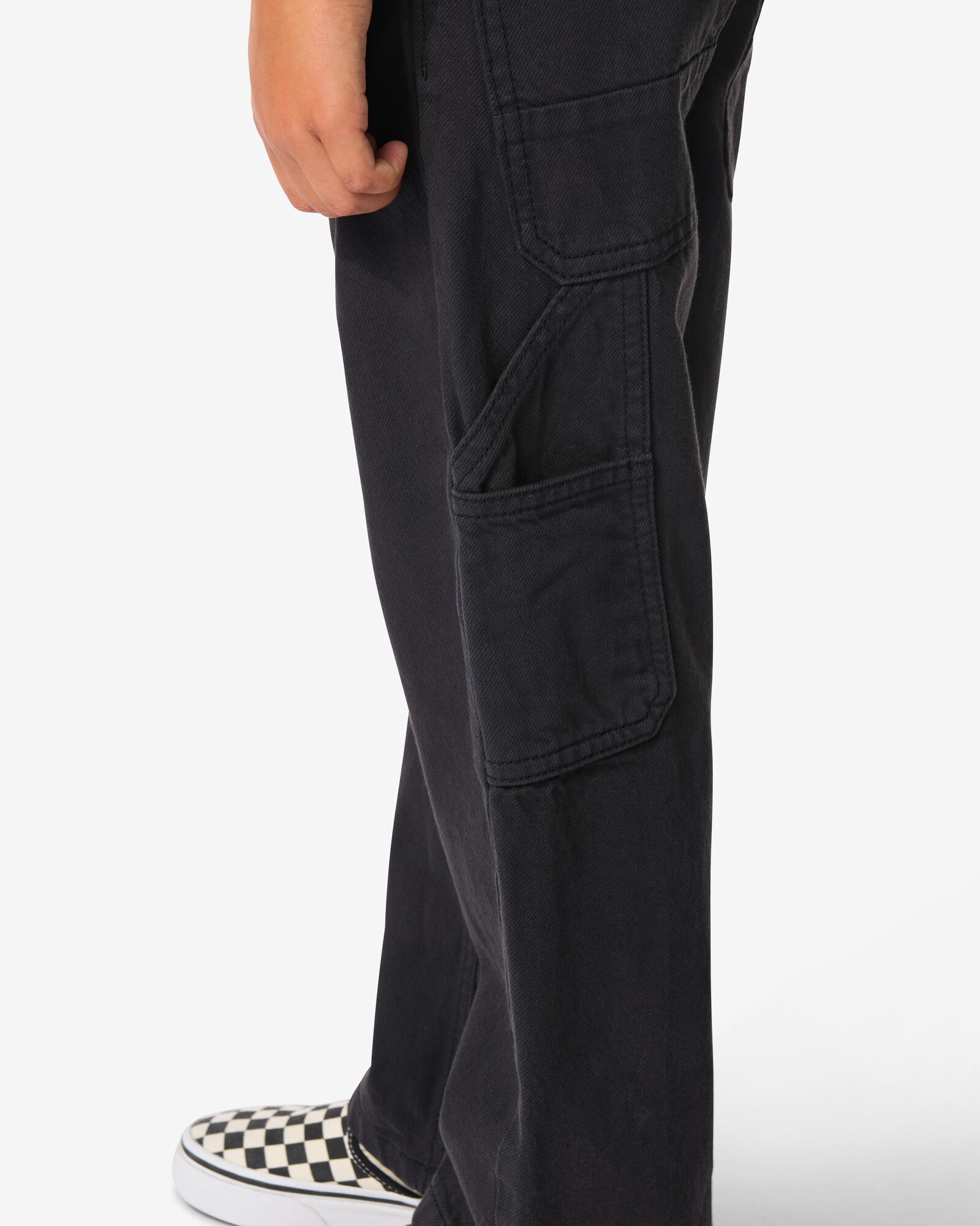 pantalon cargo enfant noir - 30708612BLACK - HEMA