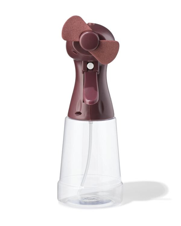 handventilator met watersproeier 13x13x28cm paars - 41800260 - HEMA