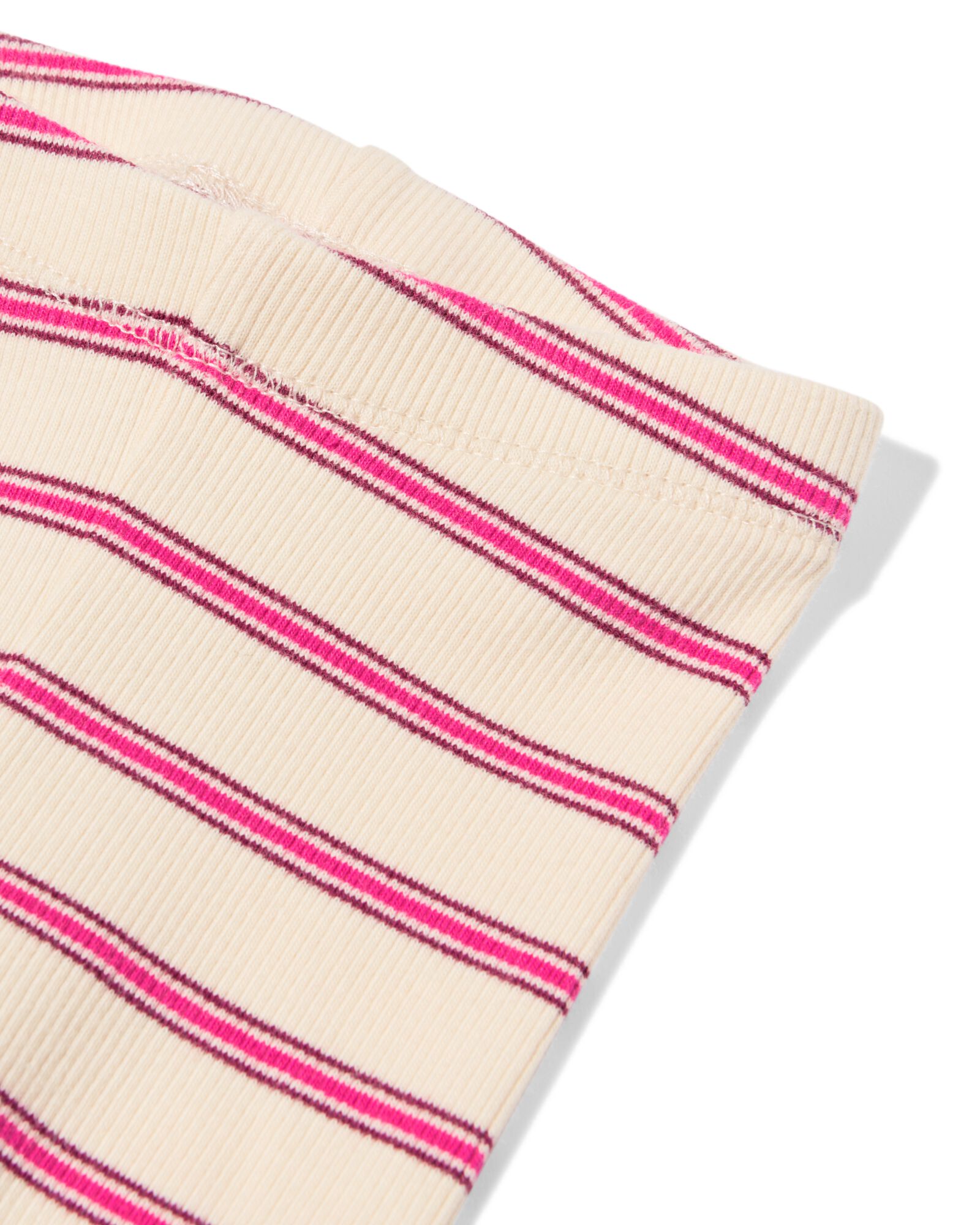 baby meegroeilegging rib strepen ecru ecru - 33453820ECRU - HEMA