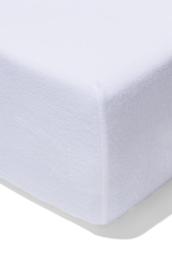 drap-housse molleton boxspring 90x220 coton/stretch blanc - 5120067 - HEMA
