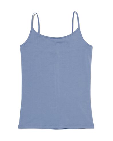 Damen-Hemd, Spaghettiträger, Baumwolle/Elasthan blau XL - 19680630 - HEMA