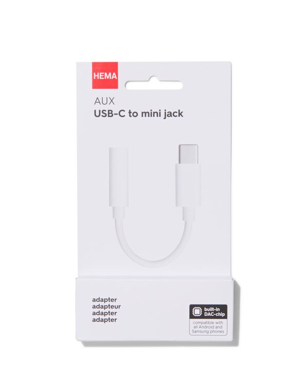 adaptateur USB-C vers jack 3,5 mm - 39630161 - HEMA