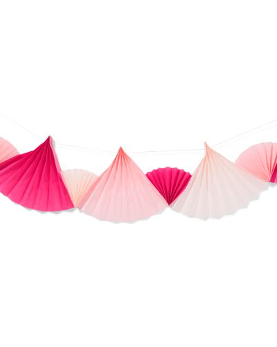 Girlande 6 m, F&auml;cher, rosa - 14250095 - HEMA