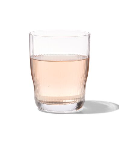 Wasserglas Bergen, Streifenrelief, 270 ml - 9401050 - HEMA