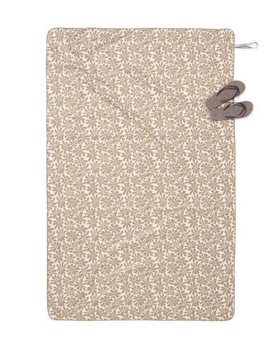 serviette de plage 110x175cm microfibre fleurs - 5200187 - HEMA