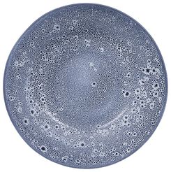 assiette creuse 21 cm Porto émail réactif blanc/bleu - 9602253 - HEMA
