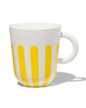 mug 490ml - new bone blanc et jaune - vaisselle dépareillée - 9650044 - HEMA