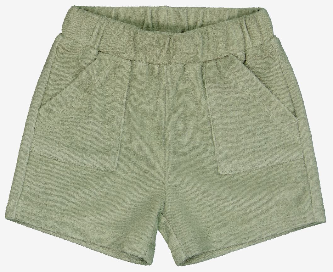 Baby-Shorts groen - 1000027389 - HEMA