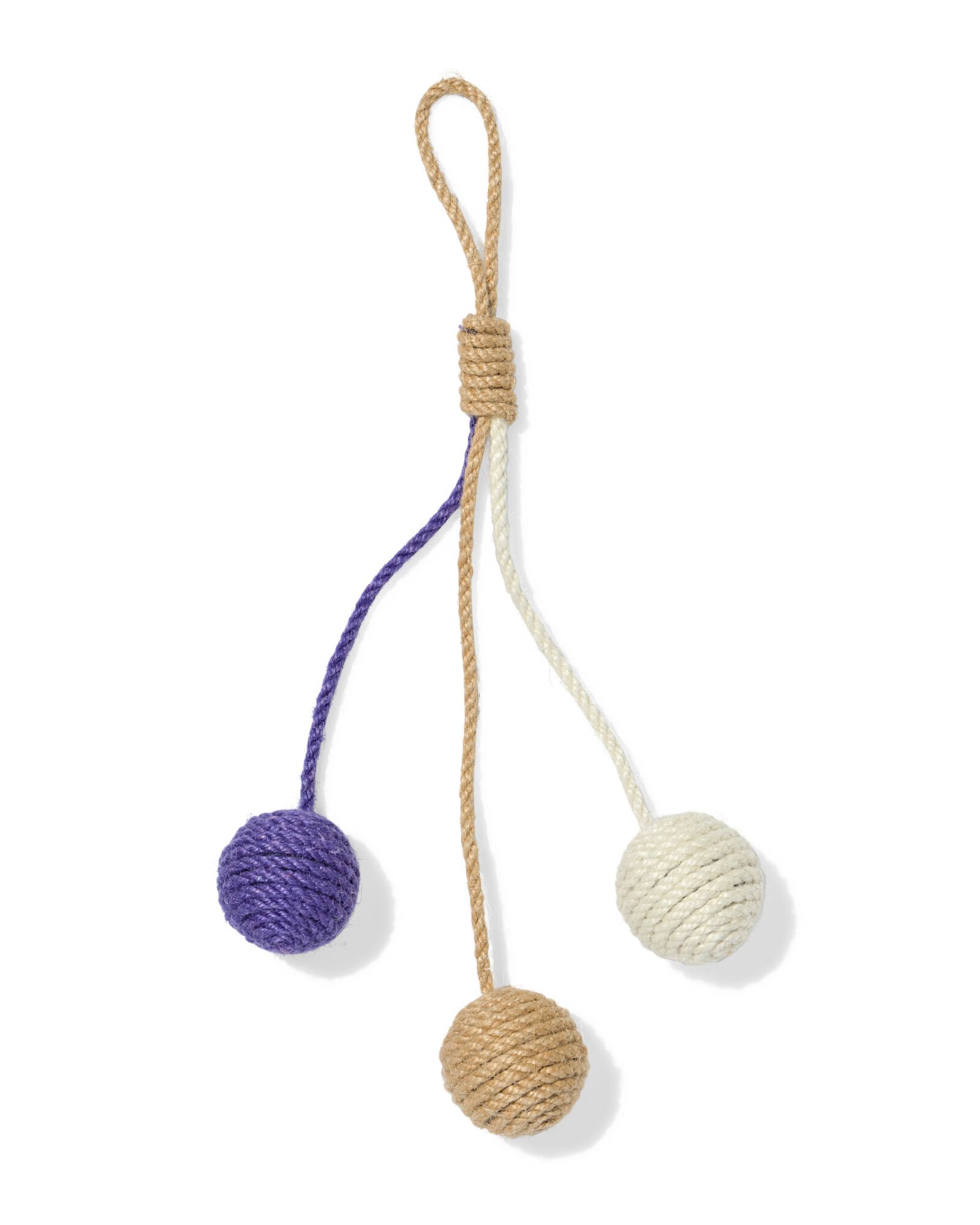 kattenspeeltje 33cm sisal balletjes  - 61100344 - HEMA