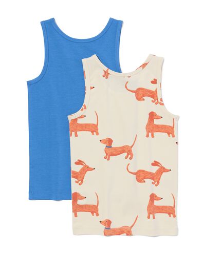 d&eacute;bardeur en coton extensible enfant chiens - lot de 2 bleu - 19260260BLUE - HEMA