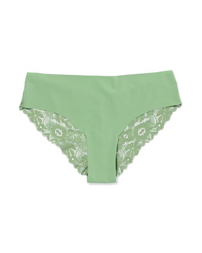 slip br&eacute;silien femme microfibre avec dentelle vert - 19600924GREEN - HEMA