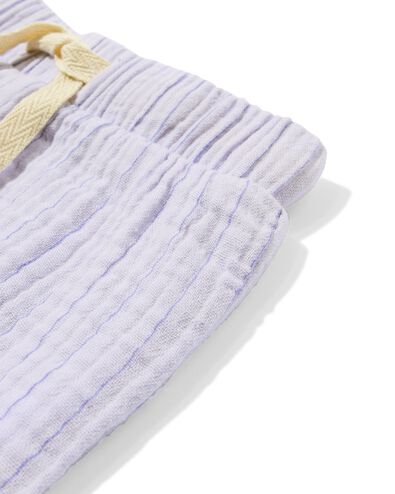 Newborn-Shorts aus Musselin, gestreift violett - 33420820PURPLE - HEMA