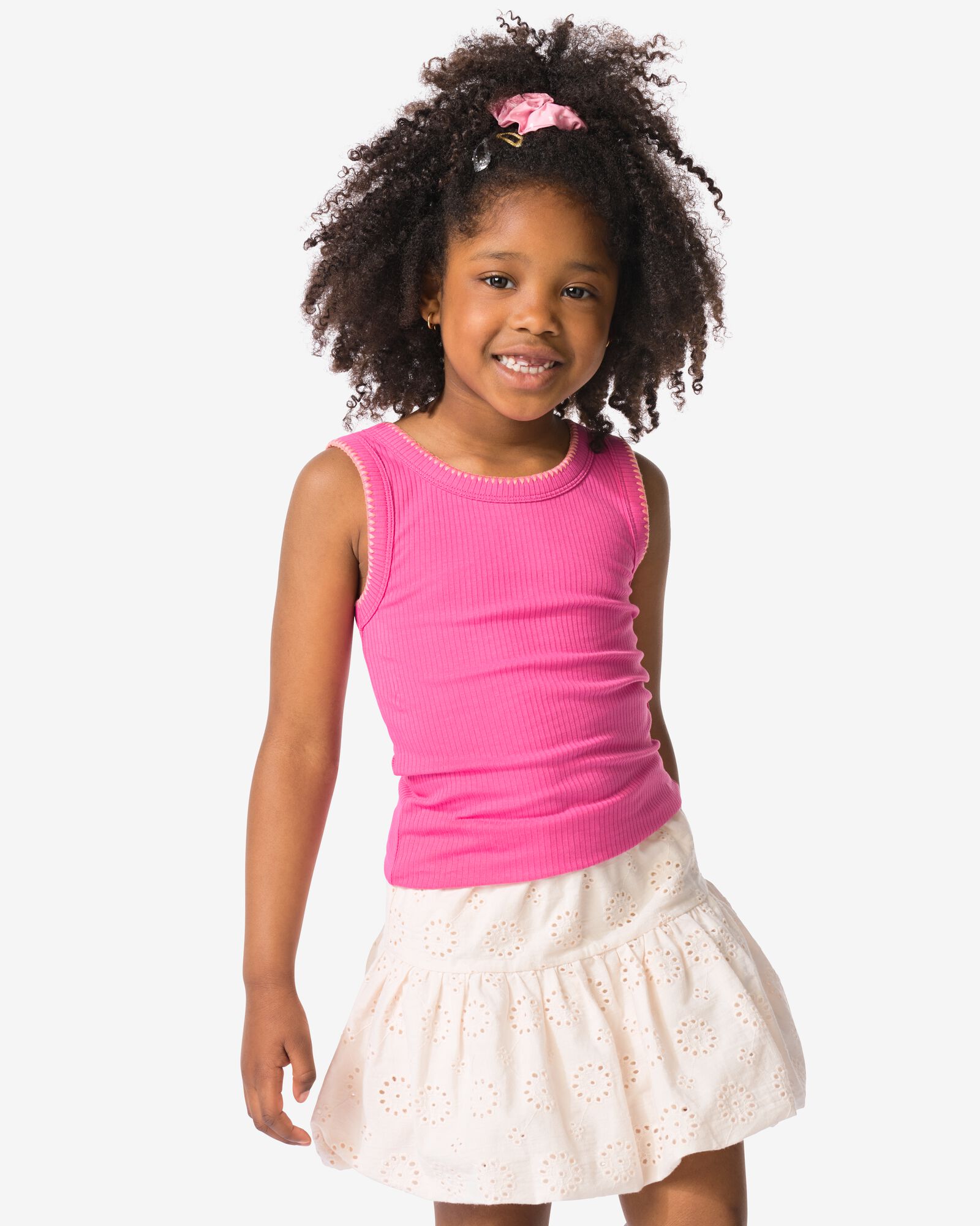 t-shirt enfant c&ocirc;tel&eacute; fuchsia fuchsia - 30826412FUCHSIA - HEMA