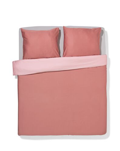 housse de couette 240x200/220 cm coton h&ocirc;tel satin rose - 5750157 - HEMA