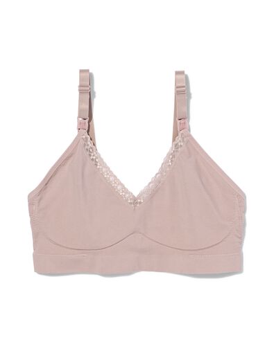 niet voorgevormde voedings bh zonder beugel naadloos beige beige - 21550060BEIGE - HEMA