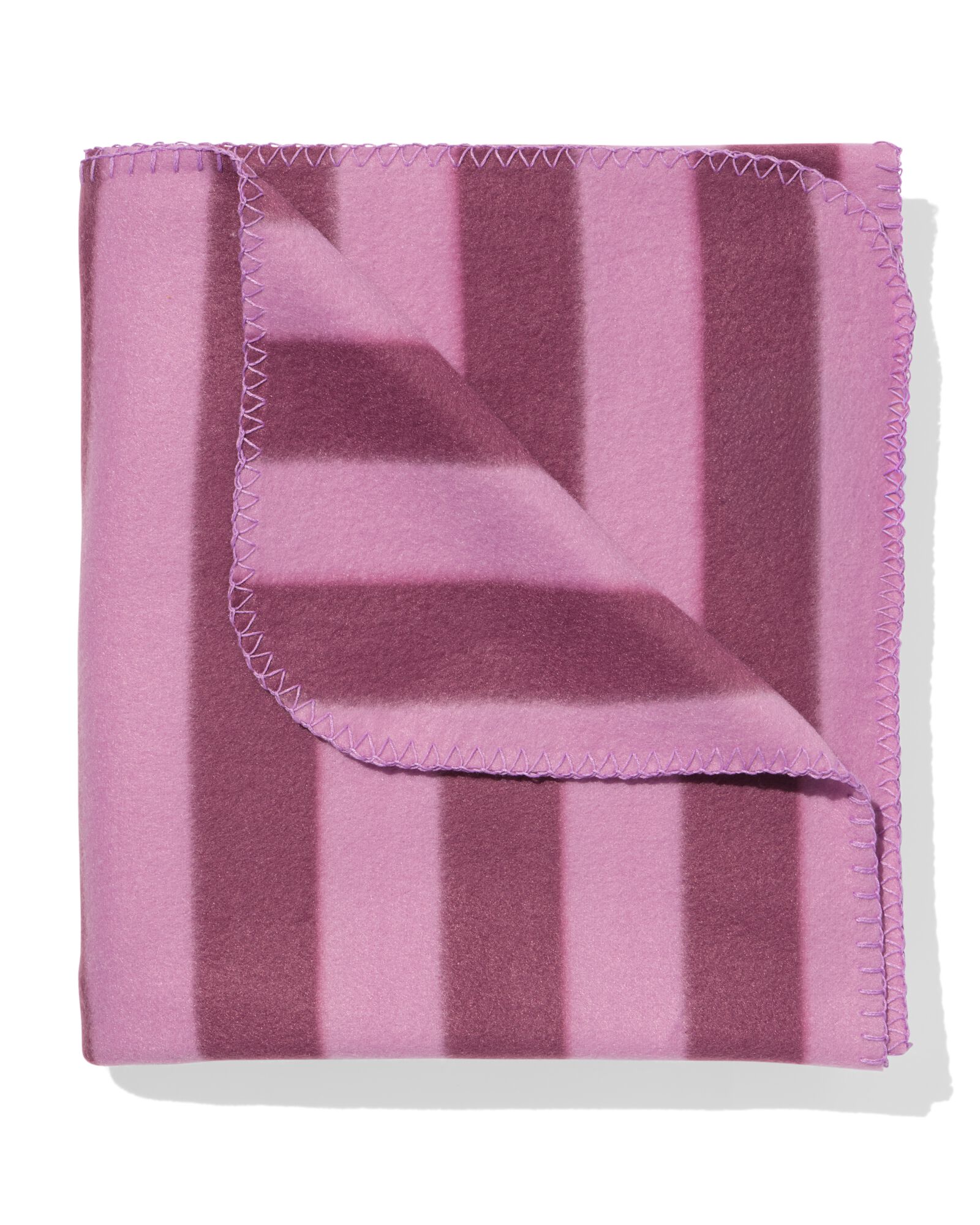 Plaid 130 &times; 150 cm, Fleece, gestreift - 7300000 - HEMA