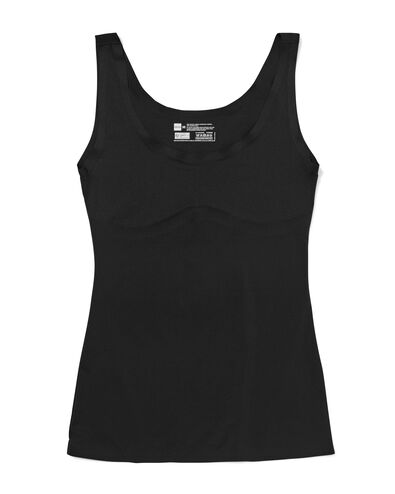 Mittelstark figurfreundliches Damenhemd schwarz schwarz - 21500379BLACK - HEMA