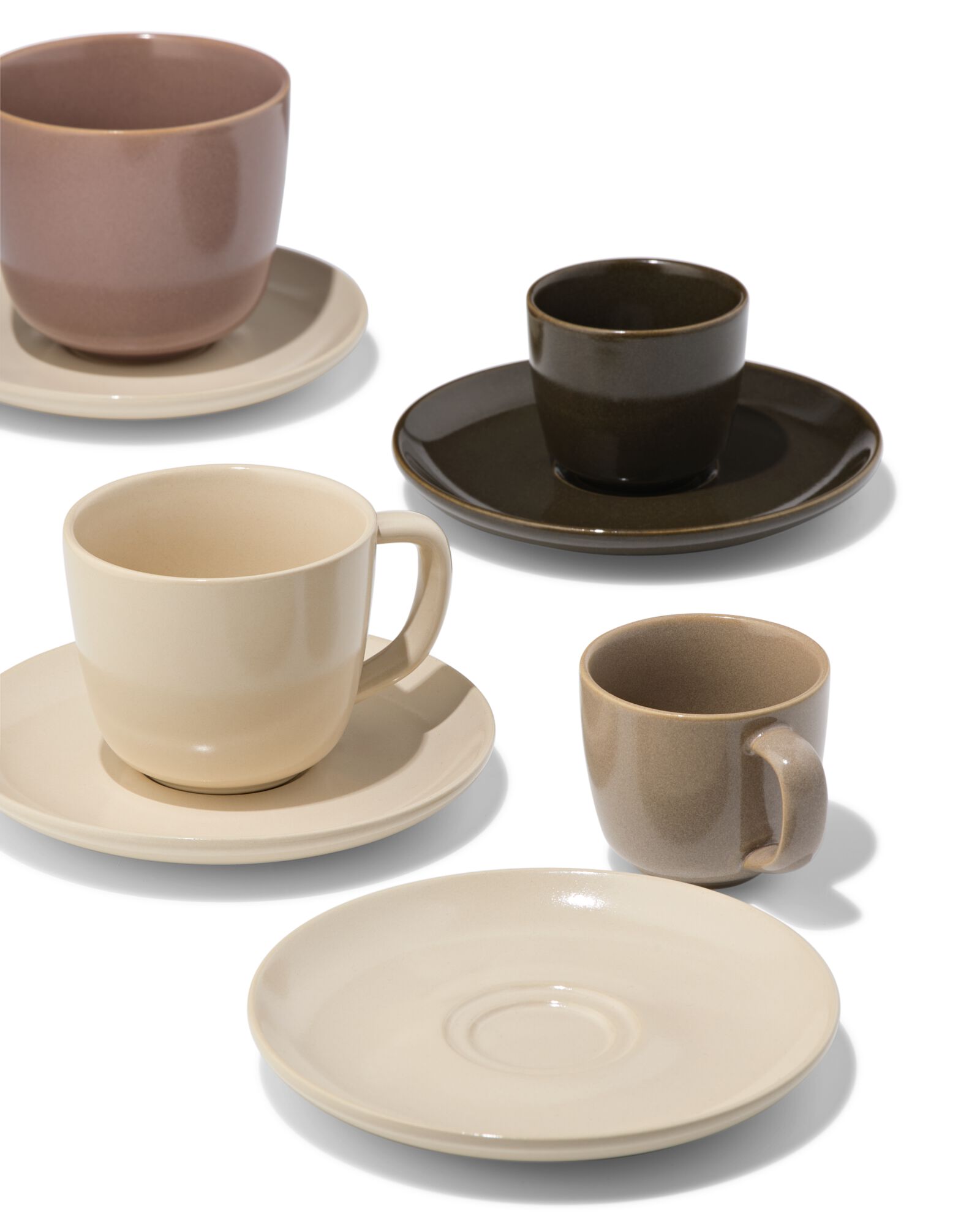 Untertasse &Oslash; 14,1 cm, Puur, Steingut, dunkelbraun - 80660327 - HEMA