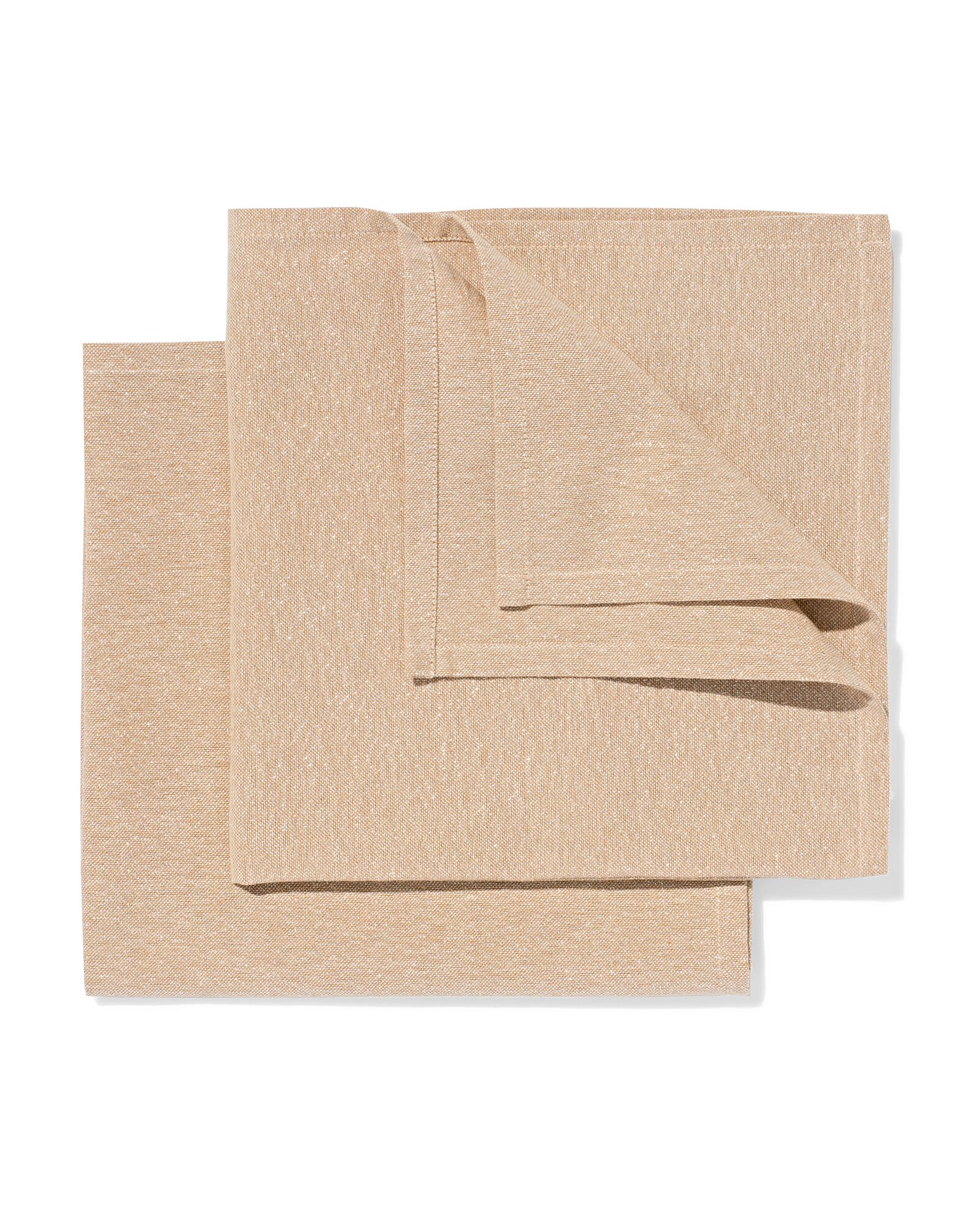 serviettes 47x47cm paillet&eacute; &eacute;cru - 2 pi&egrave;ces - 5300131 - HEMA