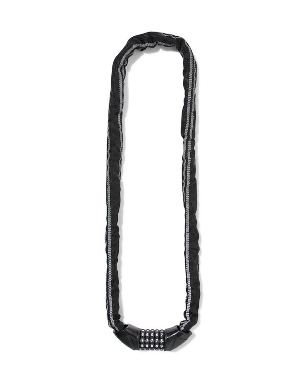 Kette mit Zahlenschloss, 120 cm, &Oslash; 6 mm, schwarz - 41151004 - HEMA