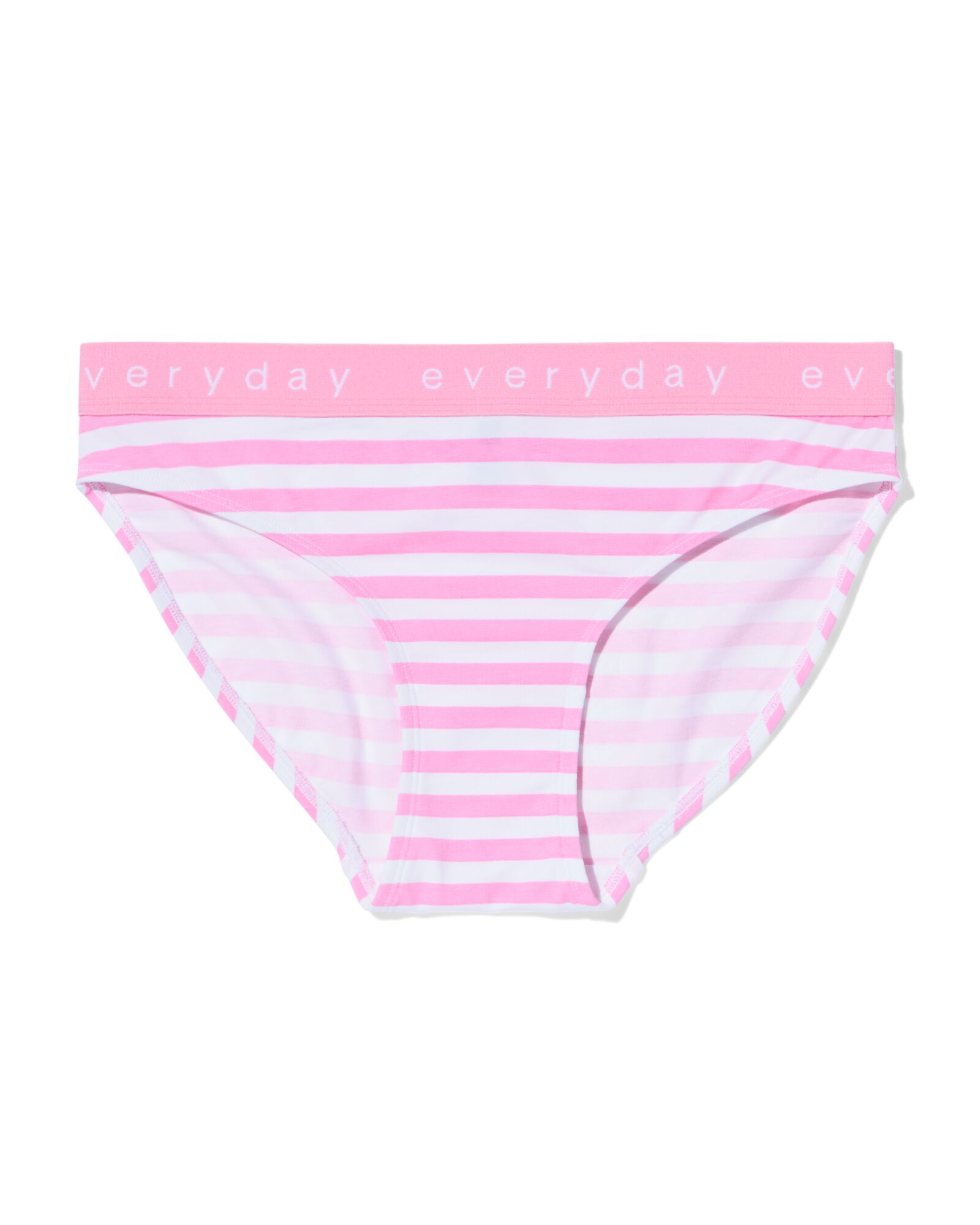 slip femme coton everyday bande ceintur&eacute;e rayures rose - 19601724PINK - HEMA