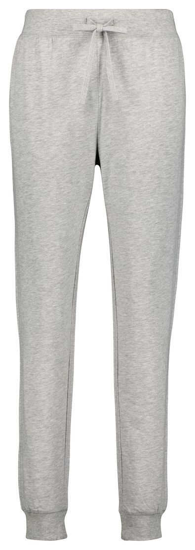 pantalon sweat lounge femme coton gris chiné S - 23430030 - HEMA