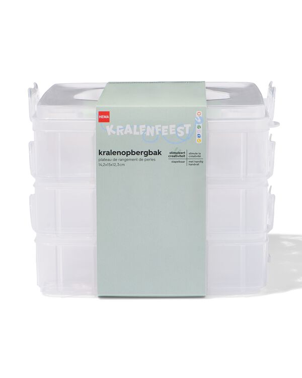 bo&icirc;te de rangement pour perles empilable - 3 pi&egrave;ces - 15900530 - HEMA