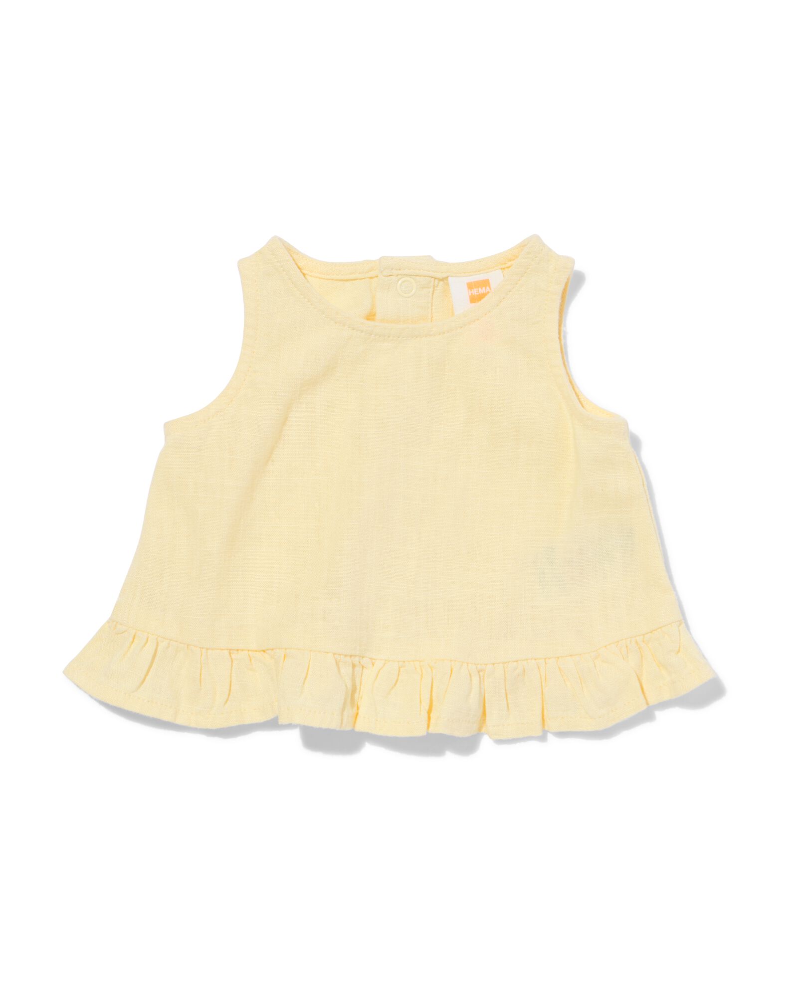 top b&eacute;b&eacute; ourlet volant jaune p&acirc;le jaune p&acirc;le - 33452120LIGHTYELLOW - HEMA