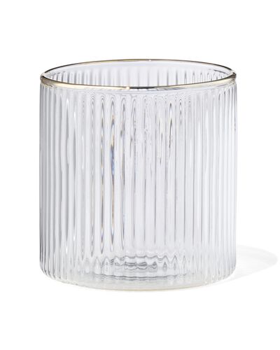 verre pour bougie parfum&eacute;e ⌀6,5x6,5cm nervur&eacute; transparent - 13507521 - HEMA