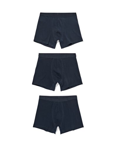 boxer homme - 3 pi&egrave;ces bleu fonc&eacute; bleu fonc&eacute; - 19145050DARKBLUE - HEMA