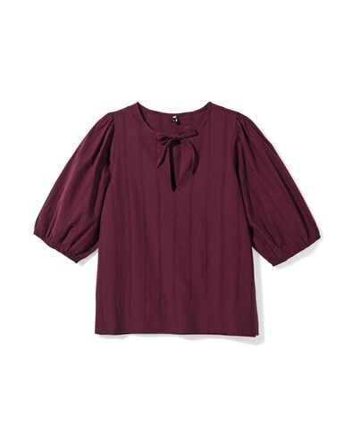 top femme Daisy popeline bordeaux bordeaux - 36210440BURGUNDYRED - HEMA