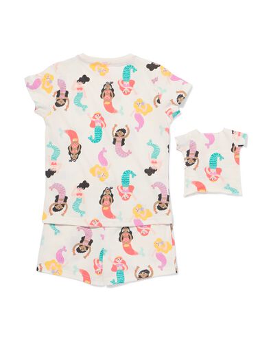 Kinder-Kurz-Pyjama Meerjungfrau eierschalenfarben eierschalenfarben - 23002860OFFWHITE - HEMA