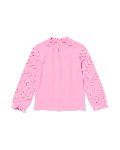 Kindershirt mit Stickerei rosa rosa - 30823448PINK - HEMA