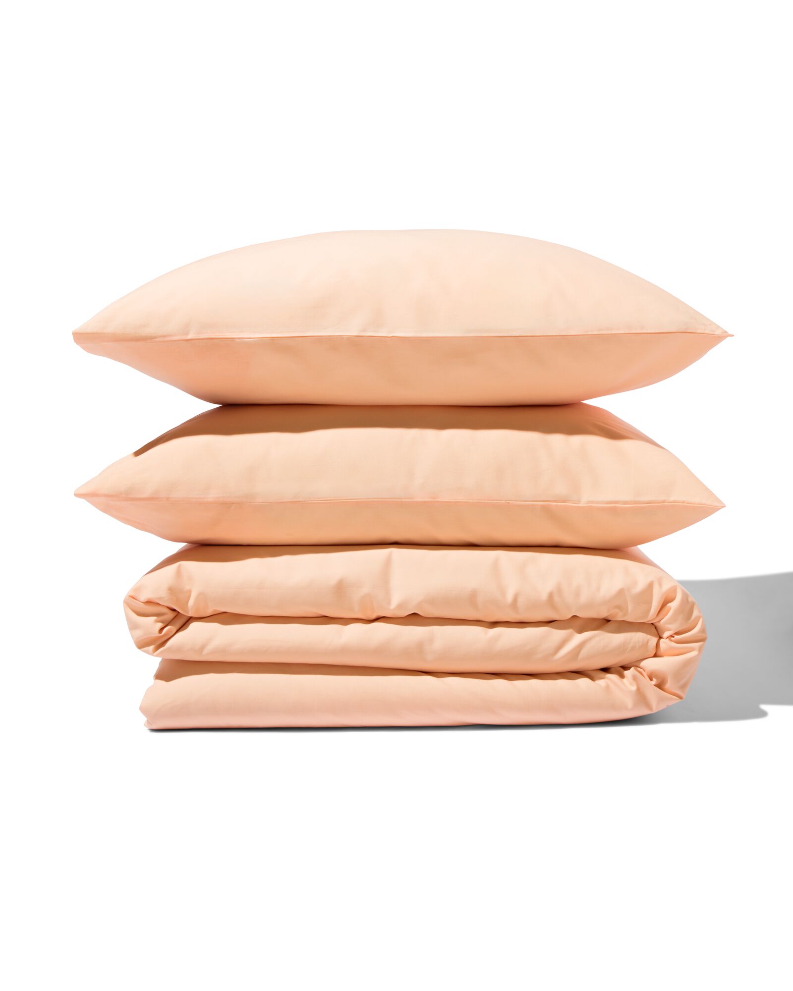 housse de couette 240x200/220cm coton doux p&ecirc;che - 5750060 - HEMA