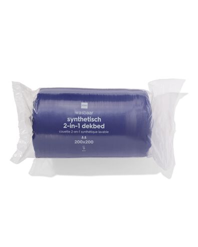 wasbaar dekbed 200x200cm blauw - 5500103 - HEMA