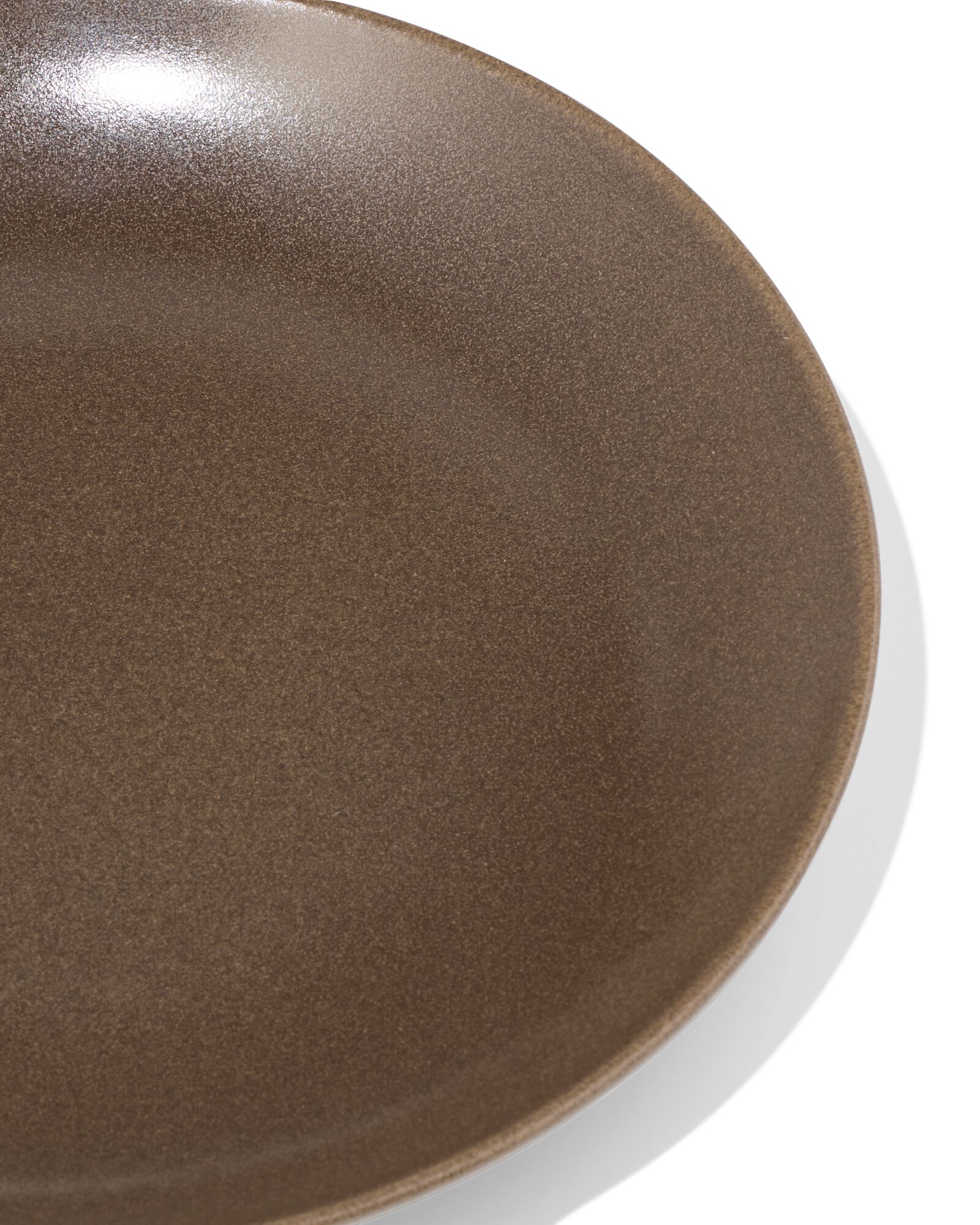 ontbijtbord ⌀21cm PUUR reactief glazuur donkerbruin - 9650402 - HEMA