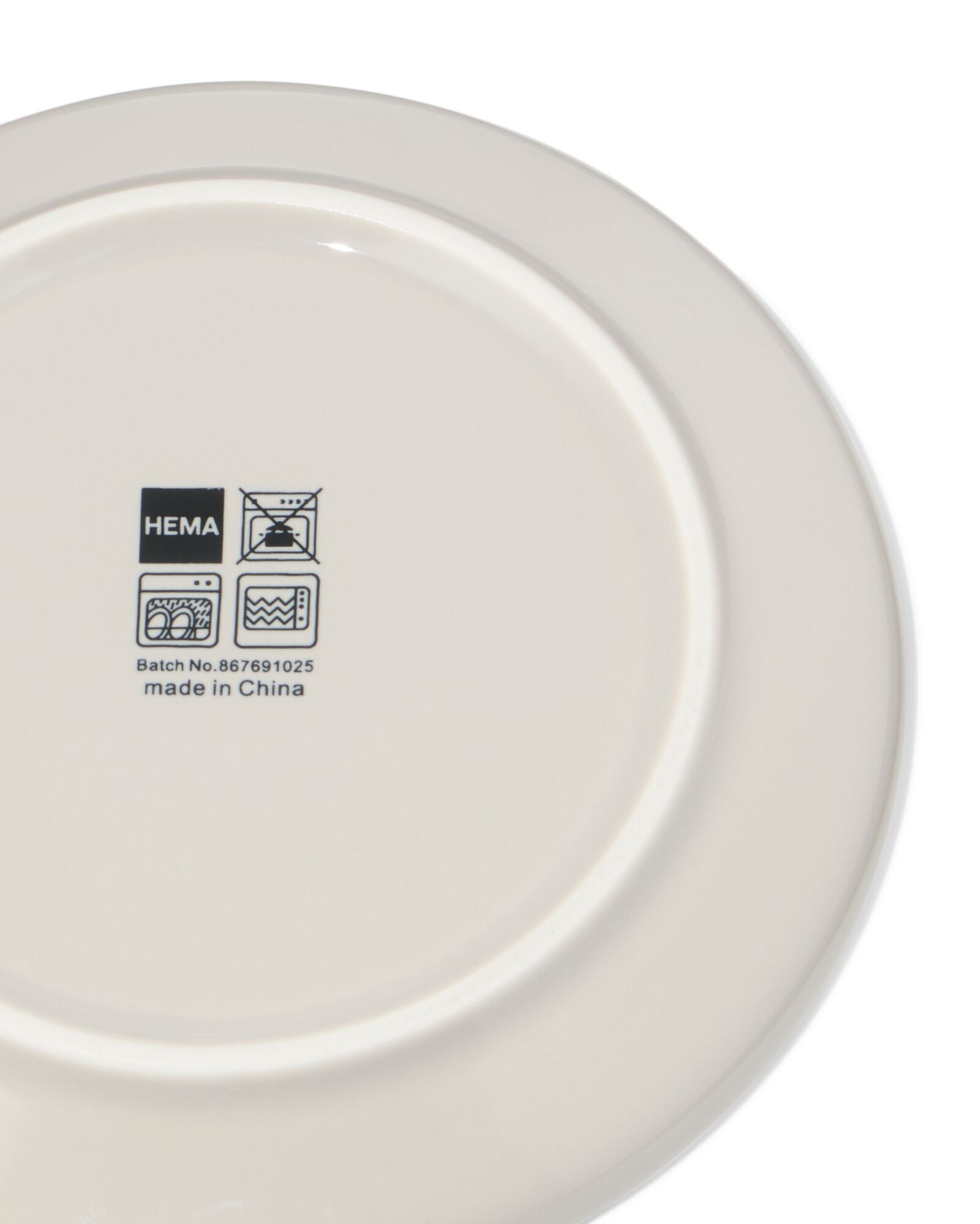 soucoupe ⌀14cm Knap new bone china grise - 80660313 - HEMA