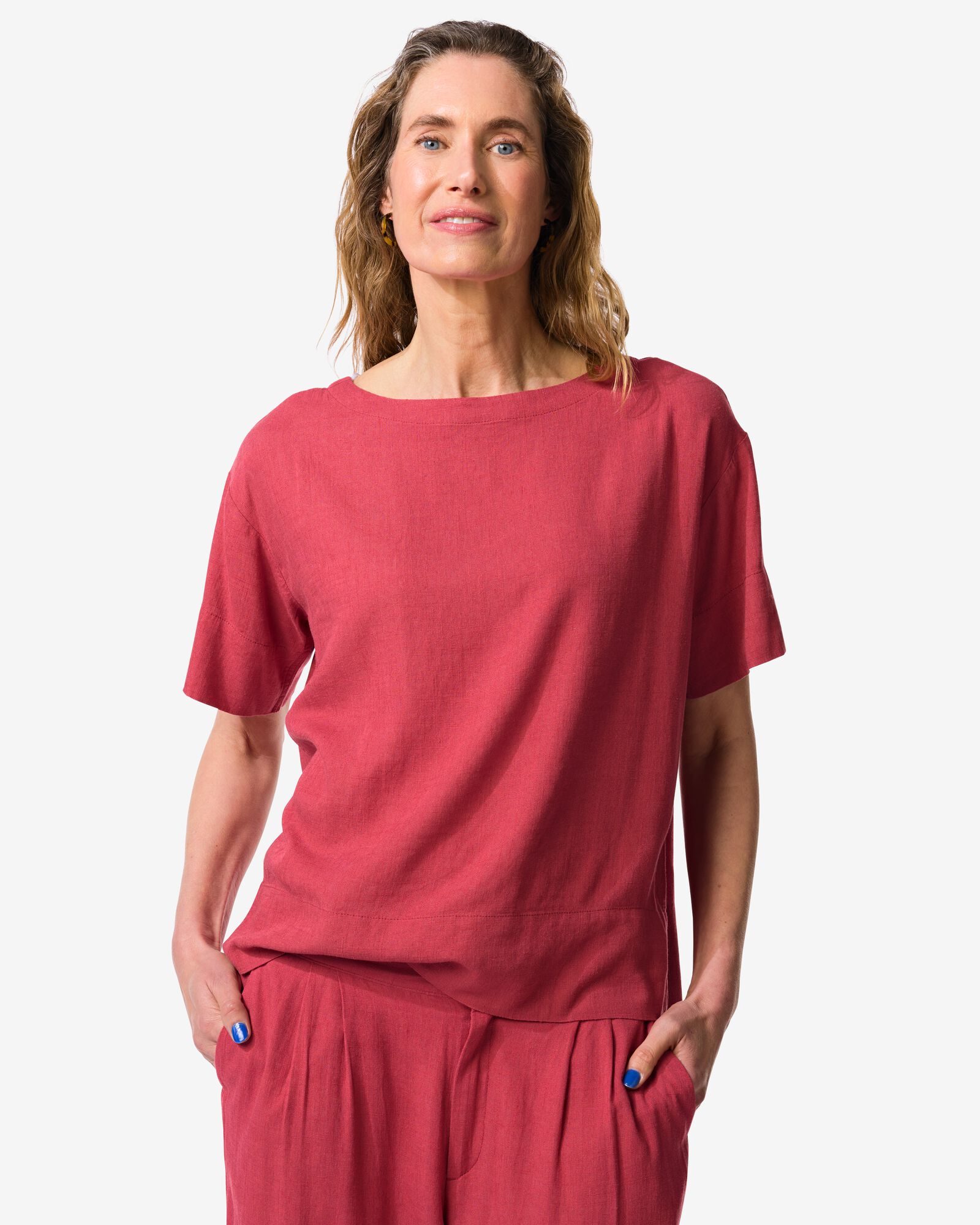 dames top Riley rood rood - 36207970RED - HEMA