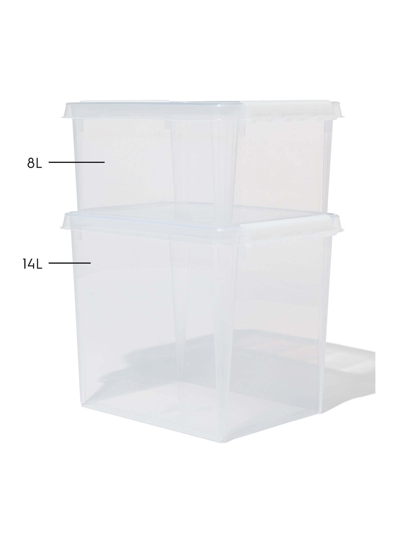 bo&icirc;te de rangement 8L Brussels transparent 34x25x16 - 39822510 - HEMA