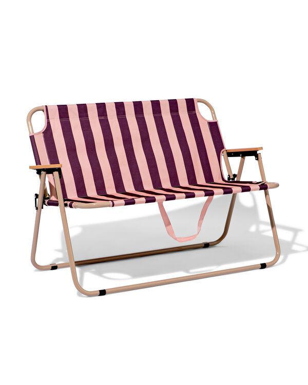 Faltbare 2-Sitzer-Bank, 140 &times; 70 cm, gestreift - 41800277 - HEMA