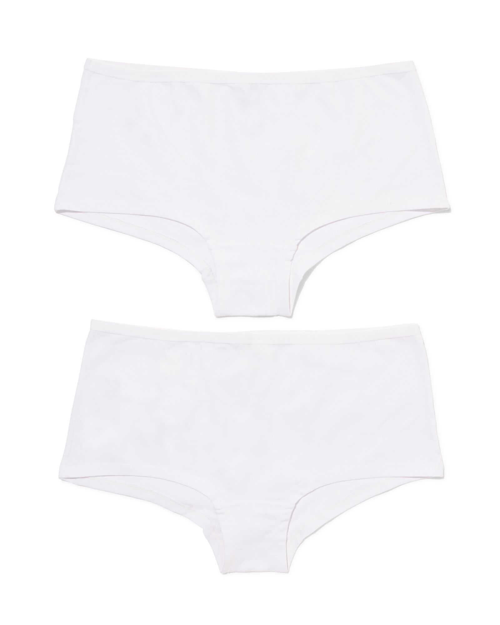 2 shorties femme coton stretch blanc blanc - 1000030351 - HEMA