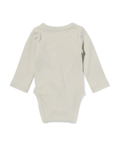 newborn meegroei overslag body rib lichtgroen lichtgroen - 33438220LIGHTGREEN - HEMA