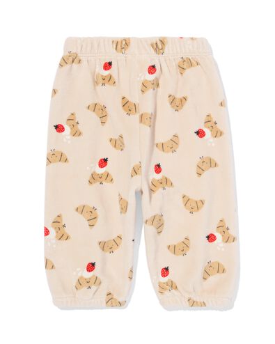 newborn babybroek comfy fit velours ecru - 33444520ECRU - HEMA