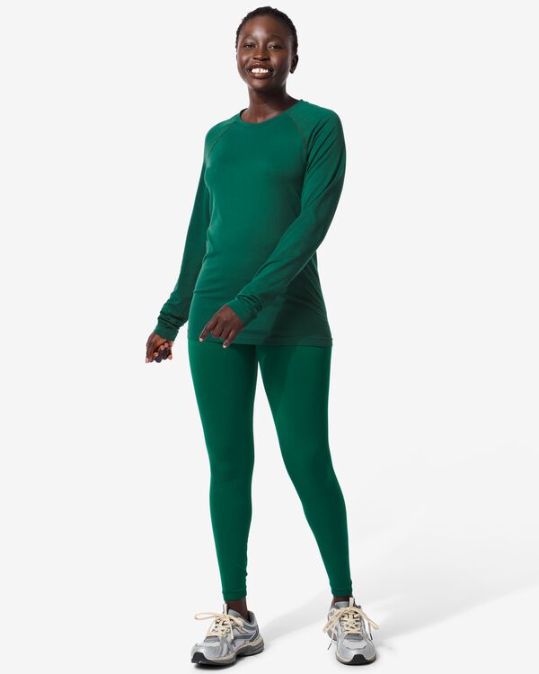 legging de sport femme sans coutures vert foncé vert foncé - 36090172DARKGREEN - HEMA