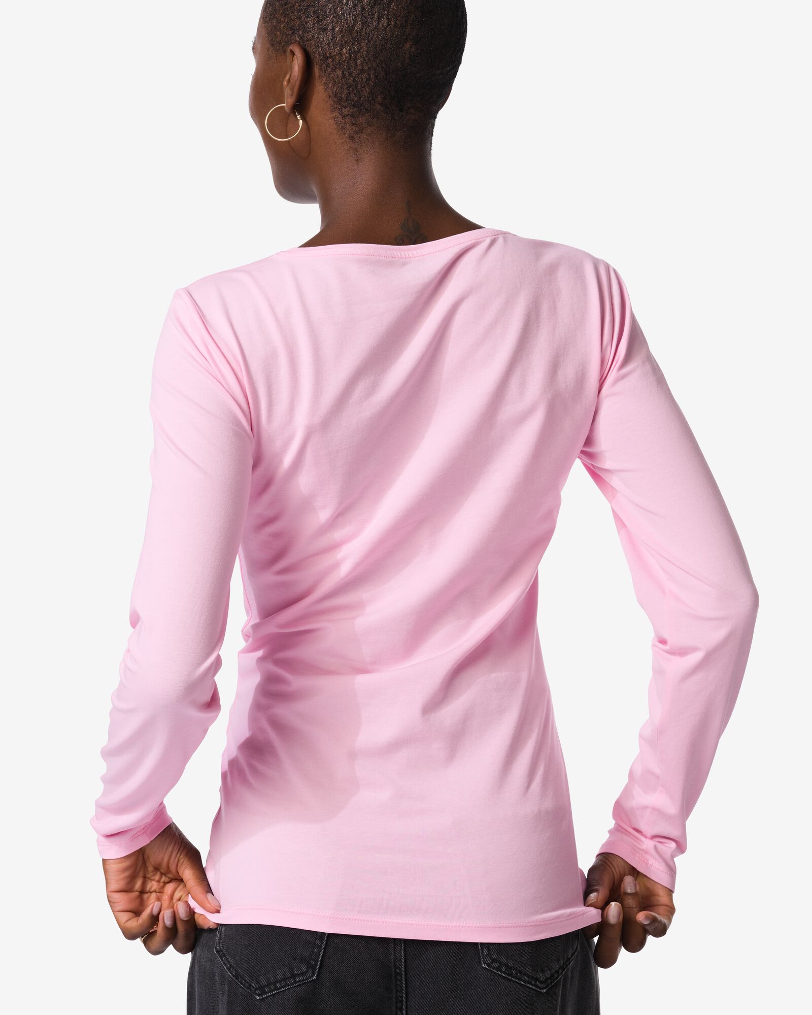 dames T-shirt basic o-hals lila lila - 36300560LILAC - HEMA